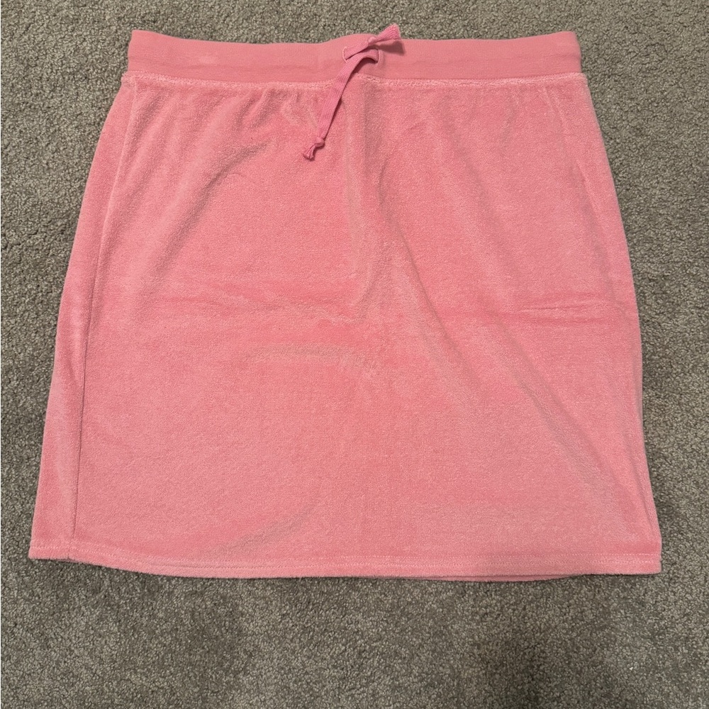 L.L. Bean Terry Cloth Pull On Skirt Sz M Pink L L Bean